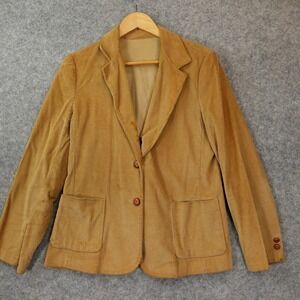 Vintage‎ 70s Western Corduroy Blazer Womens S Camel SEARS FASHION PLACE
